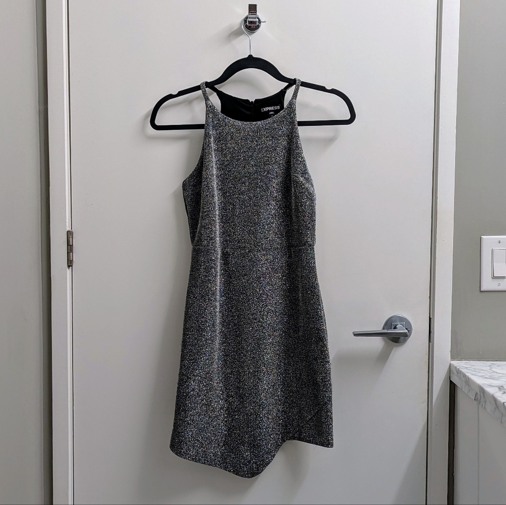 Express Black and Gray Mini Dress